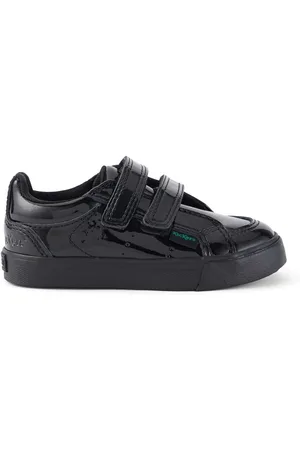 Kickers Girls Infants Twin Hook and Loop Patent Leather Shoes