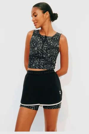 Never Fully Dressed Mono Map Print Zip Low Impact Sports Bra AU 22