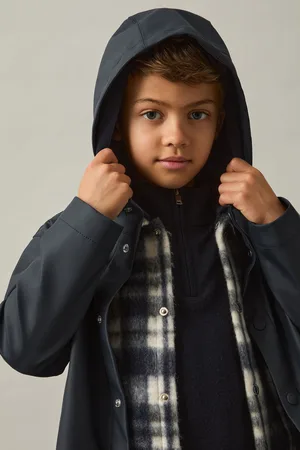 Reiss Boys Navy Eero 9-13 yrs Water Repellent Hooded Coat