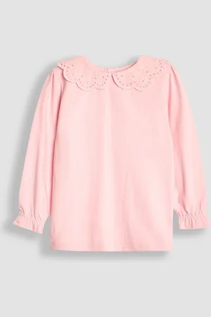JoJo Maman Bébé Girls Pretty Top With Broderie Collar
