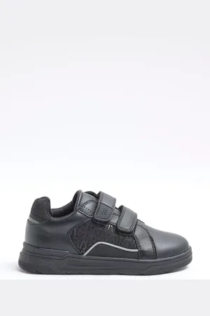 River Island Black Boys Velcro Trainers AU 1 (EU 33)