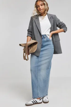 Simply Be Womens Magisculpt Denim Maxi Skirt