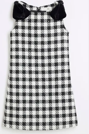River Island Girls Girls Shift Boucle Bow Dress