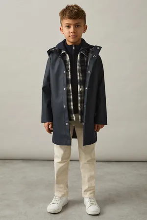 Reiss Boys Navy Eero 3-9 yrs Water Repellent Hooded Coat