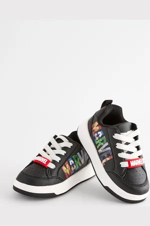 Marvel Boys Standard Fit (F) Elastic Lace Trainers