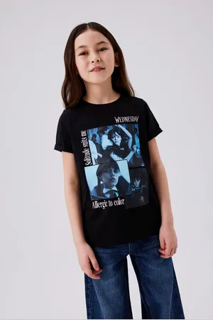 NAME IT Girls Wednesday Logo Short Sleeve T-Shirt