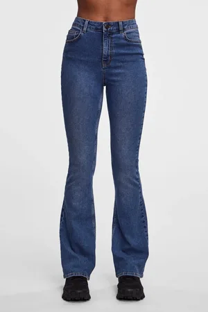 Pieces® Womens High Waisted Flare Leg Jeans