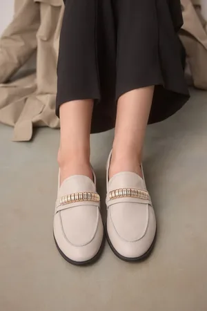Next Standard Fit Forever Comfort Leather Chain Detail Slim Loafers AU 7 (EU 38)