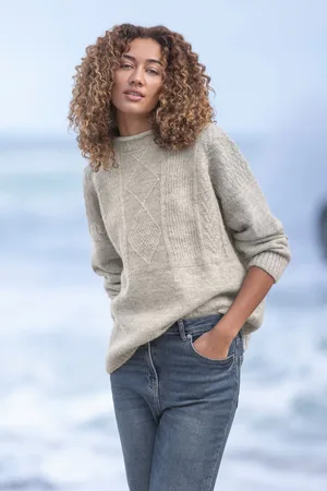 CELTIC & CO. Womens British Wool Gansey Jumper