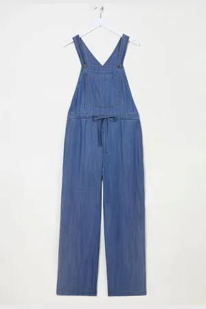 Fat Face FatFace Jeanie Blue Denim Jumpsuit AU 8 S