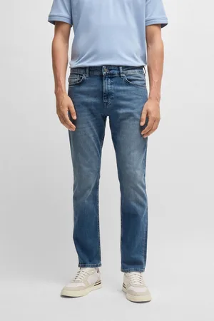 HUGO BOSS Mens Slim-Fit Comfort-Stretch Denim Jeans