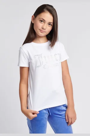 Juicy Couture Girls Girls Fitted Diamante 100% Cotton T-Shirt