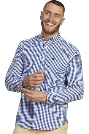 Raging Bull Classic 100% Cotton Long Sleeve Gingham Shirt XL