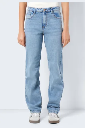Noisy May Womens High Waisted Straight Leg Jeans