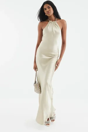 River Island Halter Slip Maxi Dress AU 8