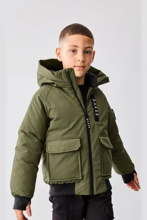 Ted Baker Boys Khaki/ Shower Resistant Padded Bomber Coat