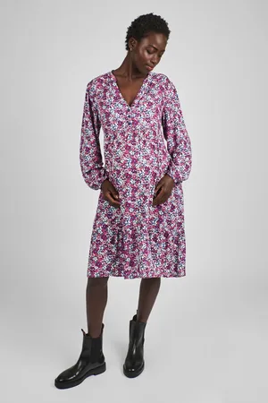 JoJo Maman Bébé Floral Print Tiered Mini Maternity Dress S
