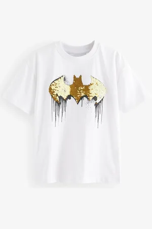 Batman Boys 100% Cotton Licensed Flip Sequin T-Shirt (3-15yrs)