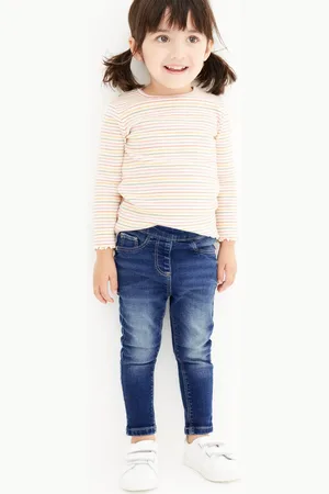 Next Girls Mid Denim 1 Pack Elasticated Waist Jeggings (3mths-7yrs)