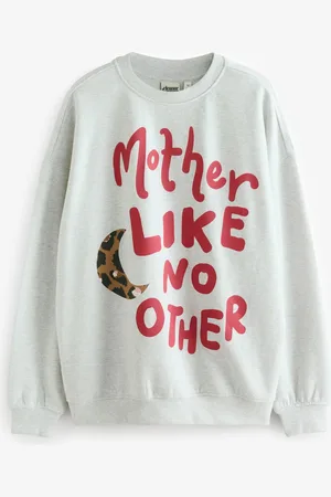 Eleanor Bowmer Oversized Grey Mama Like No Other Sweatshirt XS