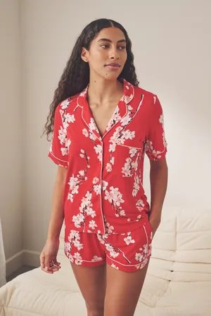 Bath & Body Works Red Japanese Cherry Blossom Short Sleeve Pyjama Set AU 16 R