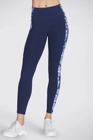 Skechers Blue GOWALK Misty Floral Leggings M