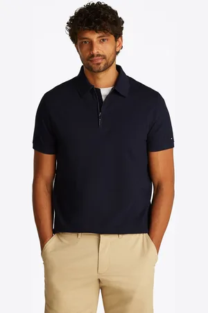 Tommy Hilfiger Performance Zip Short Sleeve 100% Cotton Polo Shirt XL