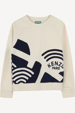 Kenzo Large Natural Long Sleeve Logo Sweatshirt 14 Years (164cm)