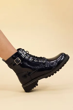 Lunar Parlour Patent Ankle Boots AU 6 (EU 37)