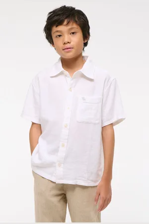 Abercrombie & Fitch Short Sleeve Linen Occasion Shirt 9