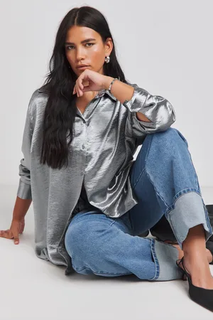 Simply Be Womens Hammered Satin Relaxed Shirt