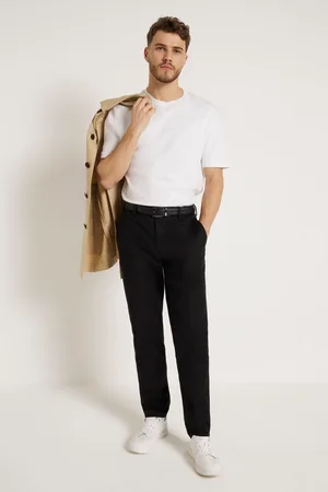 River Island Mens Tapered 100% Cotton Chino Trousers