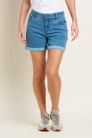 Brakeburn Womens Side Stripe Denim Shorts