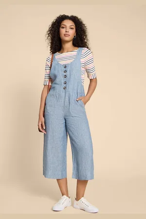 White Stuff Womens Viola 100% Linen Dungaree