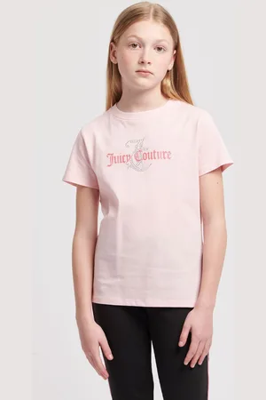 Juicy Couture Girls Light Girls Classic Fit 100% Cotton Diamanté T-Shirt