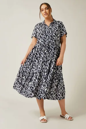 Evans Markings Print Tiered Dress AU 26-28