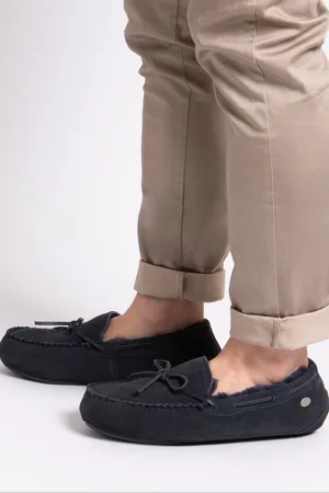 Just Sheepskin Mens Torrington Moccasin Slippers AU 11 (EU 45)