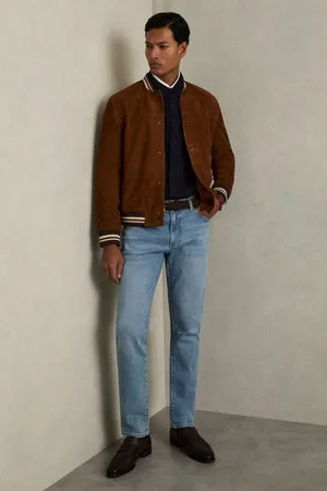 Reiss Mens Light Wash Picton Cotton-Stretch Slim-Fit Jeans
