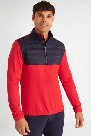 Calvin Klein Mens Rangewood Quarter Zip Hybrid Base Layer