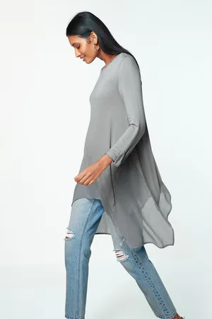Next Womens Hanky Hem Longline Top