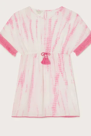 Monsoon Pink Tie Dye Metallic Kaftan 9