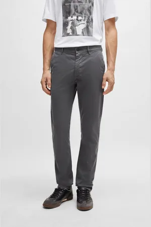 HUGO BOSS Mens Slim Fit Stretch Cotton Trousers