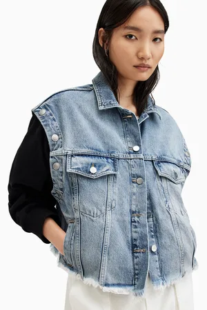 AllSaints Womens AllSaints 100% Cotton Chlo Denim Sweat Jacket
