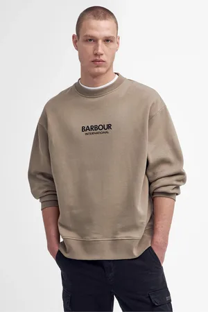 Barbour Mens Oversized Formula Crew 100% Cotton Sweatshirt