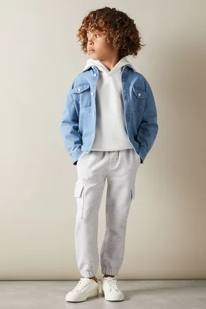 Reiss Boys Arzin 9-13 yrs Textured Cotton Blend Drawstring Joggers