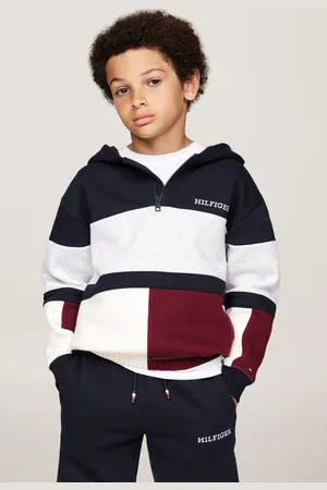 Tommy Hilfiger Boys Colourblock Fleece Zip Hoodie