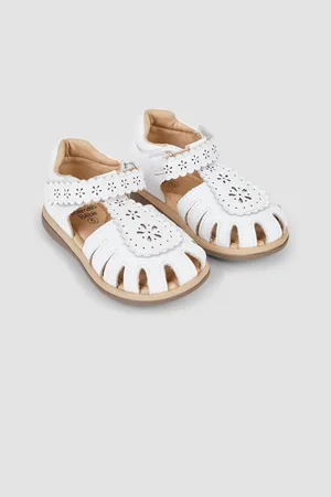 JoJo Maman Bébé Girls Pretty Leather Closed Toe Sandals