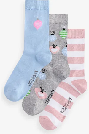 Wild Feet Womens Christmas Bauble Socks 3 Pack