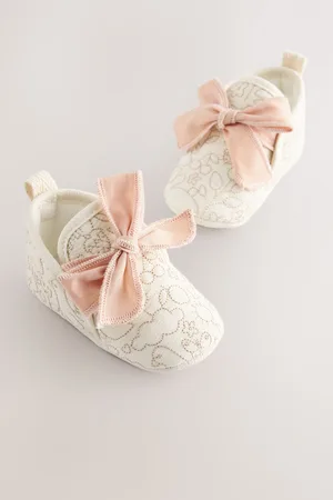 Next Cream Embroidery Baby Booties (0-18mths) 6