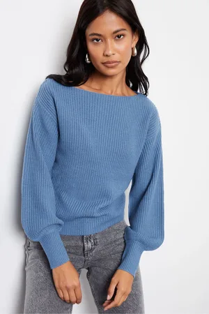 Threadbare Womens Slash Neck Chunky Knit Jumper
